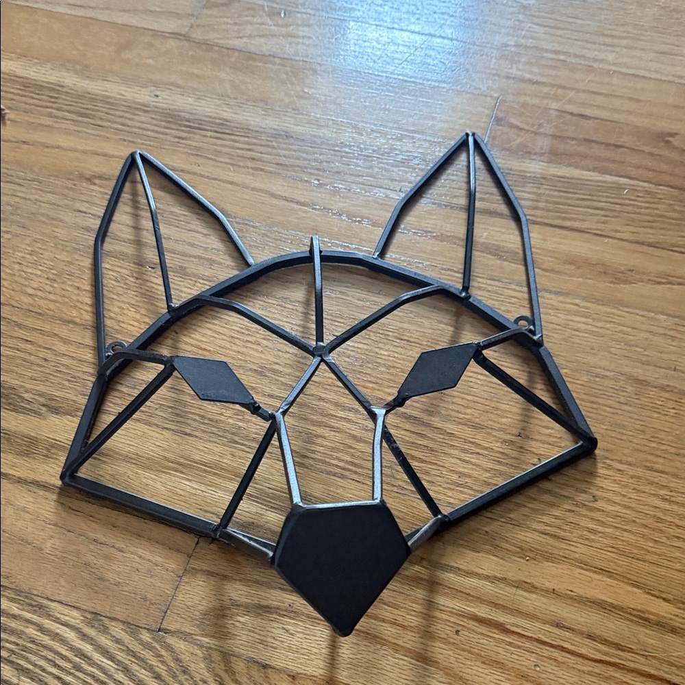 Geometric Metal Fox Wall Art